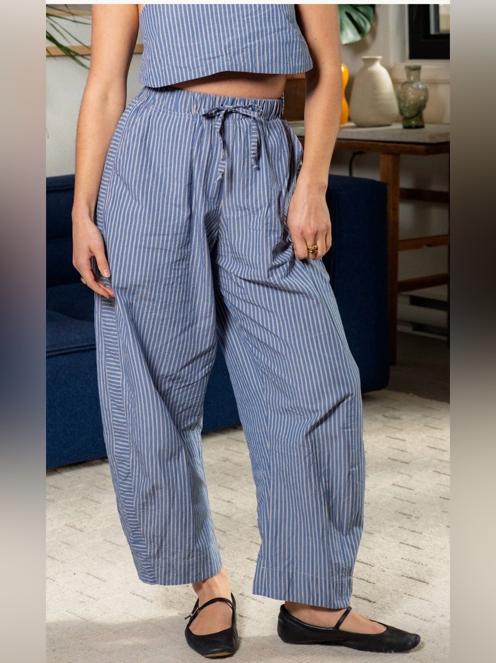 Shelter Jules pants - blue stripe size 2X/3X